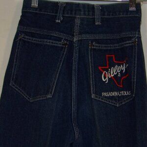 Vintage 70s/80s Gilley's Pasadena Texas High Rise Blue Jeans Sz 7/8